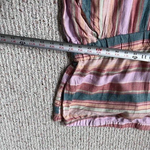 NWT American Eagle Striped Tie Back Tube Linen Jumpsuit - Picture 13 of 16